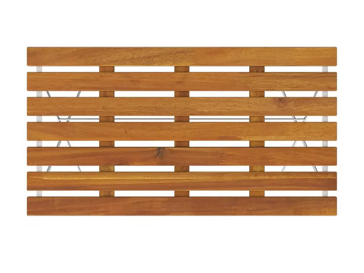 Mesa de bistrô dobrável 100x54x71 cm acácia maciça e aço PT983706