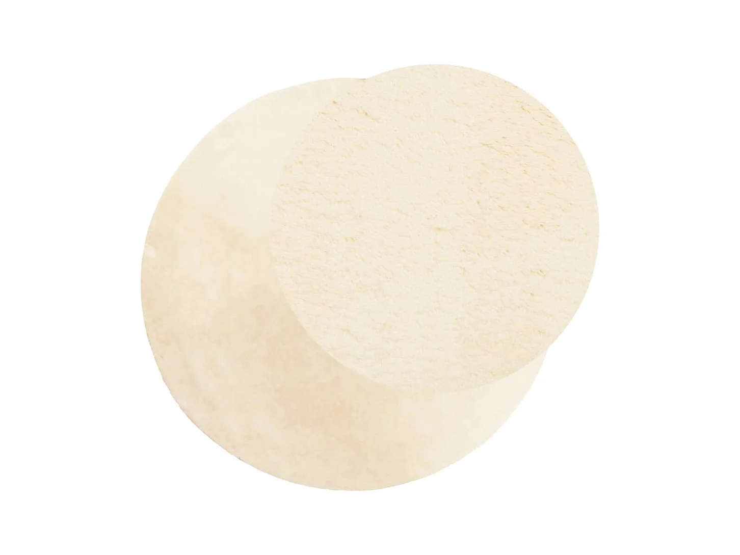 Vloerkleed HUARTE laagpolig zacht wasbaar Ø 80 cm crème NL758341