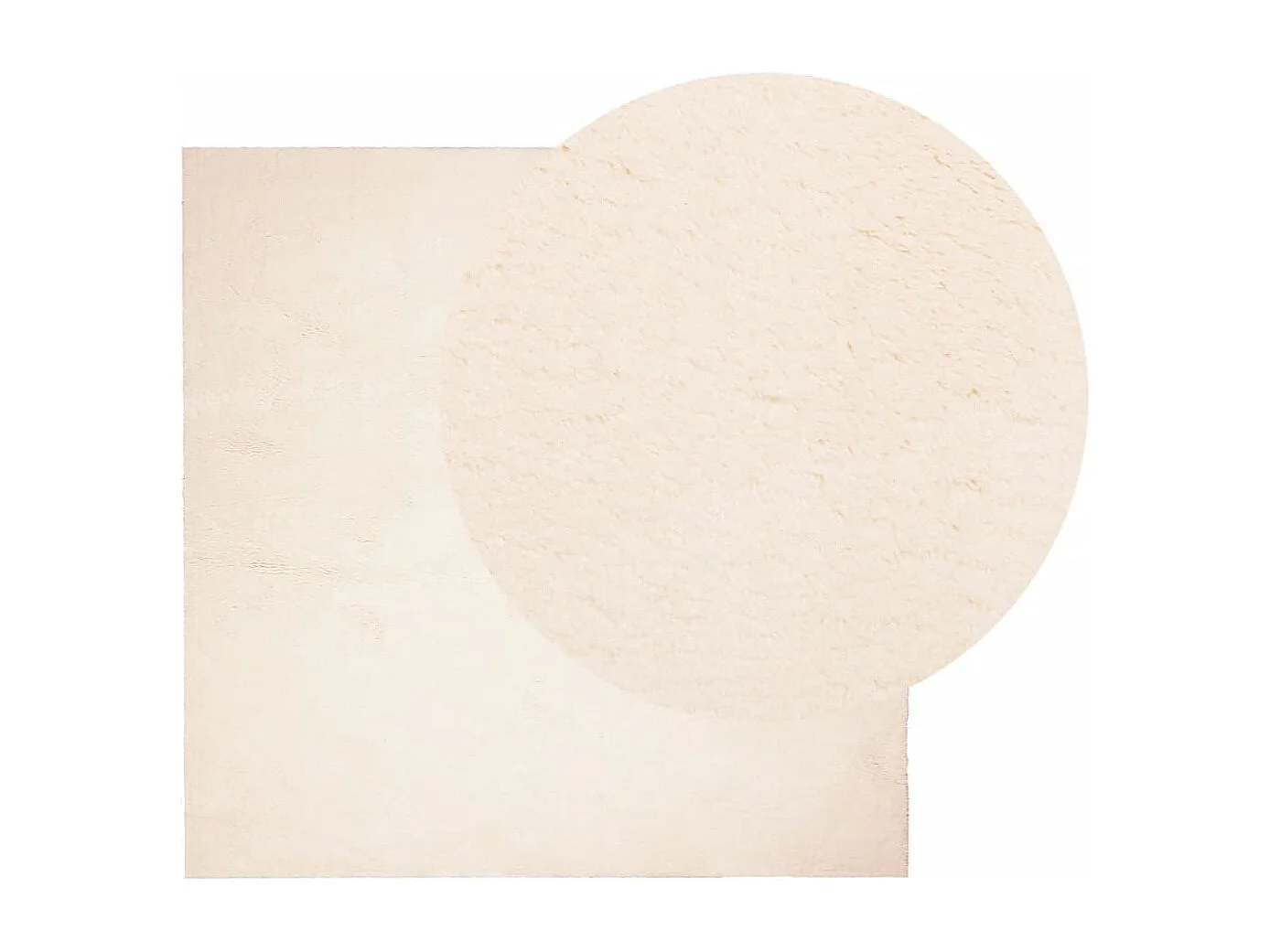 Tapis HUARTE à poils courts doux et lavable beige 240x240 cm QBH93657