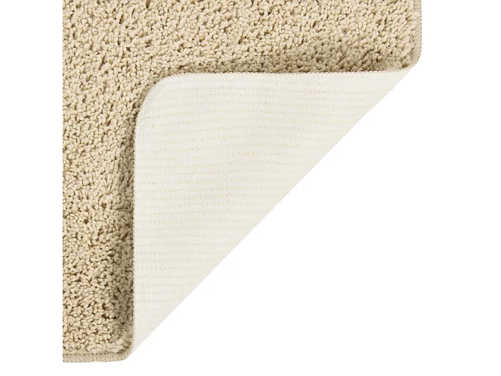 Tapis shaggy antidérapant Crème 80x150 cm QBH56283