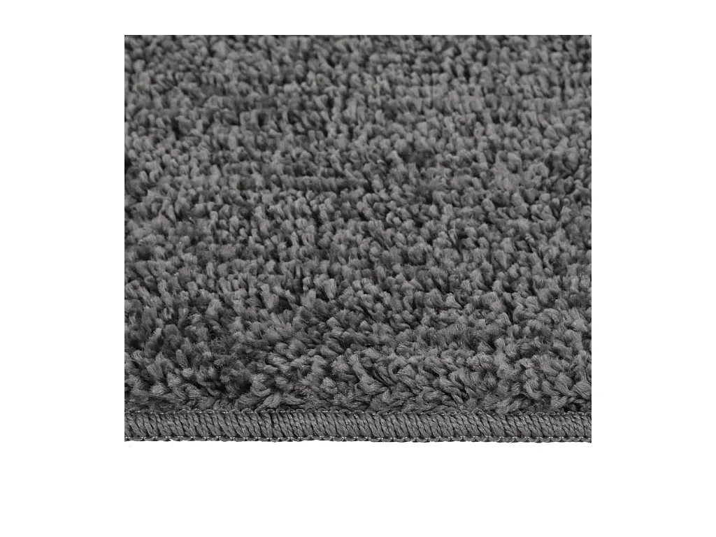 Tapete shaggy 120x170 cm antiderrapante cinzento-escuro PT195113