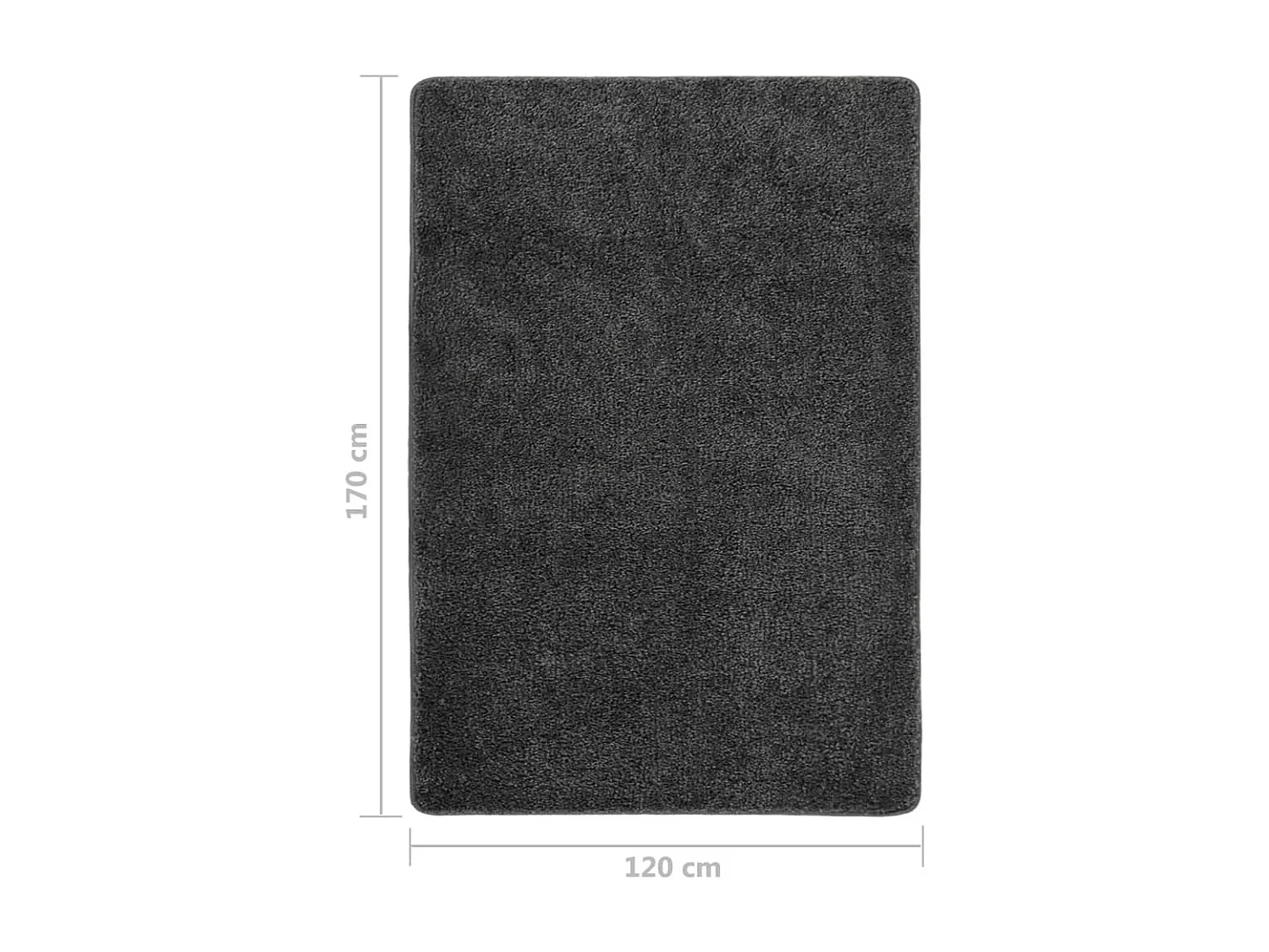 Tapis shaggy antidérapant Gris 120x170 cm QBH88785