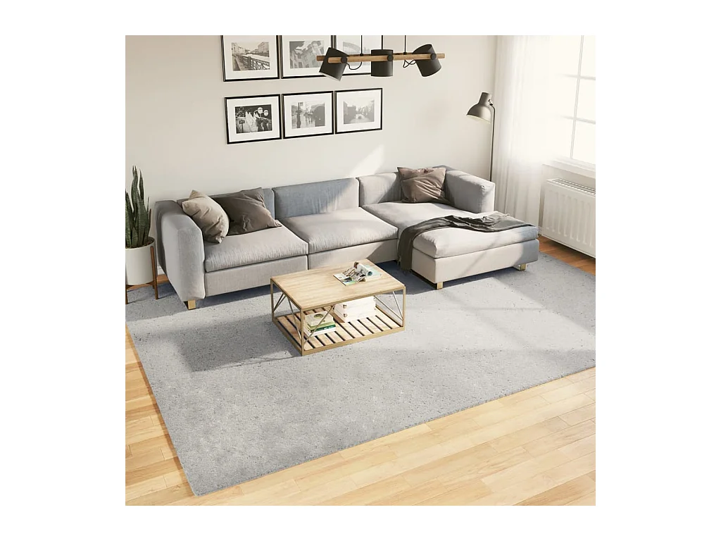 Tapis HUARTE à poils courts doux et lavable gris 240x340 cm QBH87299
