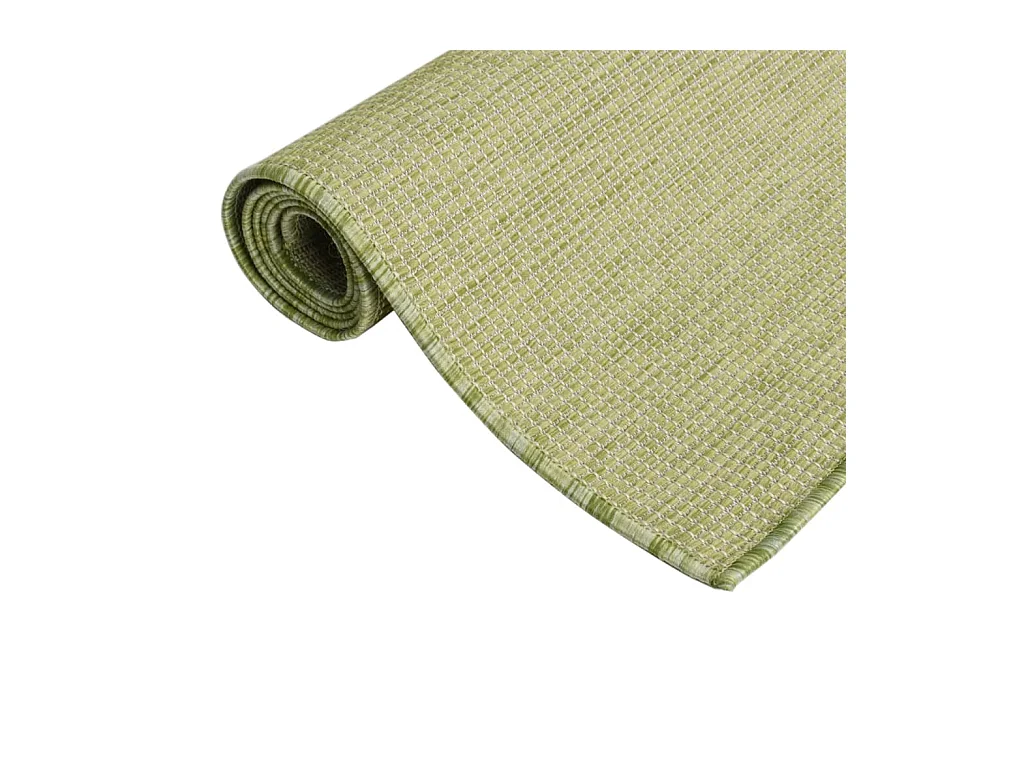 Alfombra de exterior de tejido plano verde 140x200 cm ES65344