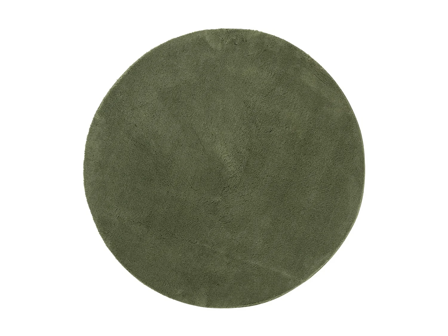 Tapis HUARTE à poils courts doux et lavable vert forêt Ø 120 cm QBH24992