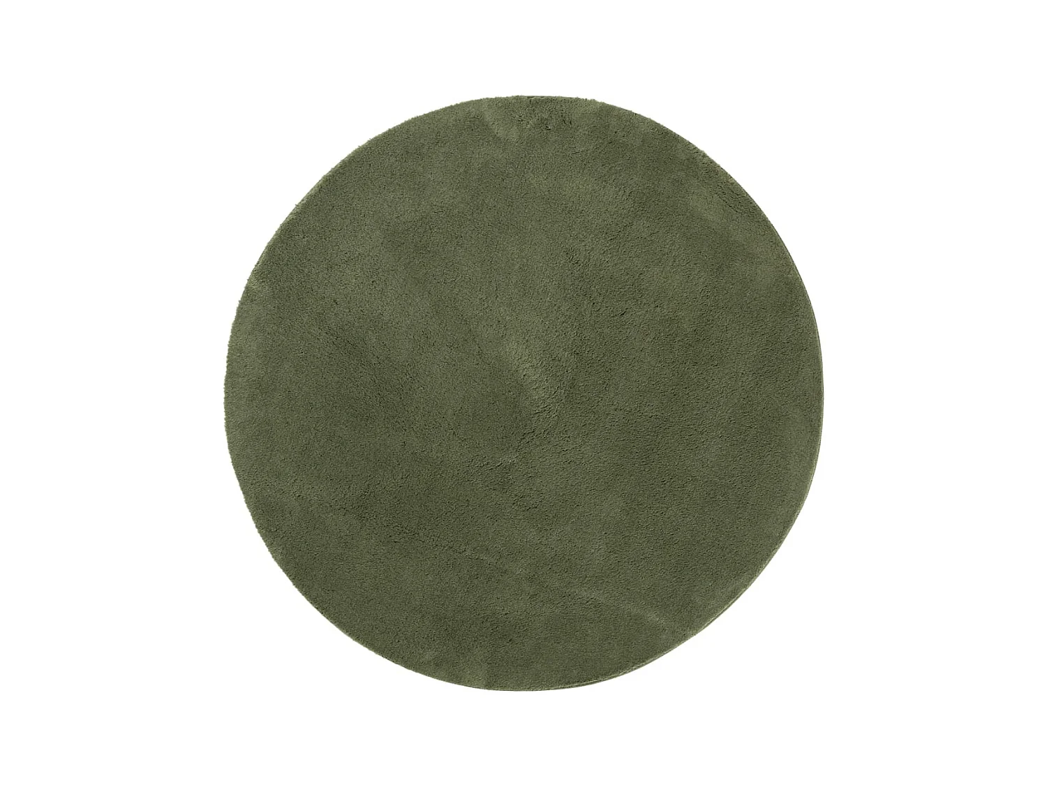 Tapete pelo curto macio e lavável HUARTE Ø 120cm verde-floresta PT920343