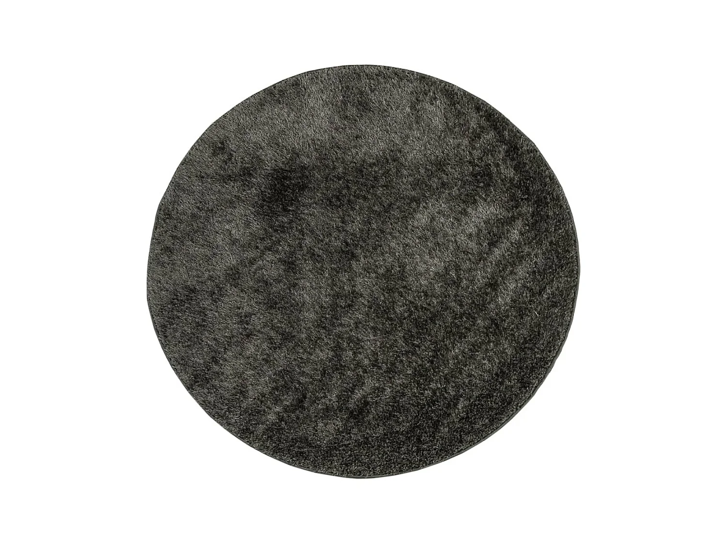Vloerkleed ISTAN hoogpolig glanzend Ø 100 cm asntracietkleurig NL524937