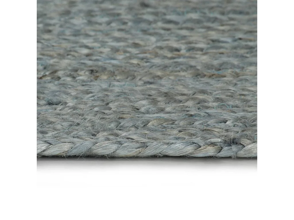 Tapis fait à la main Jute Rond 120 cm Vert olive QBH74693