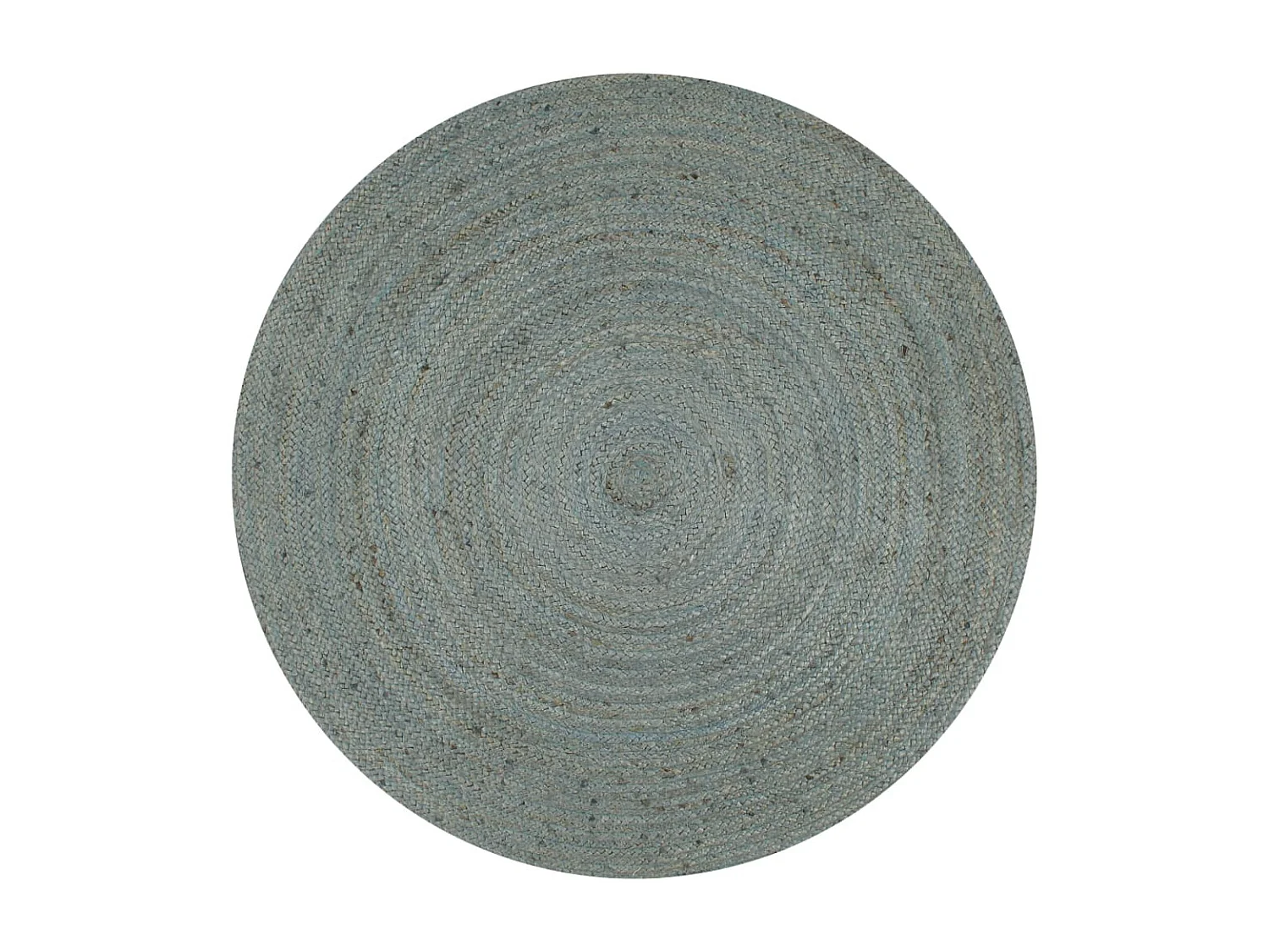 Alfombra de yute tejida a mano redonda verde oliva 120 cm ES22046