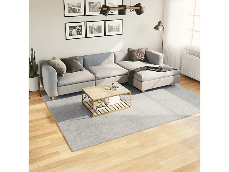 Tapis HUARTE à poils courts doux et lavable gris 200x280 cm QBH23612