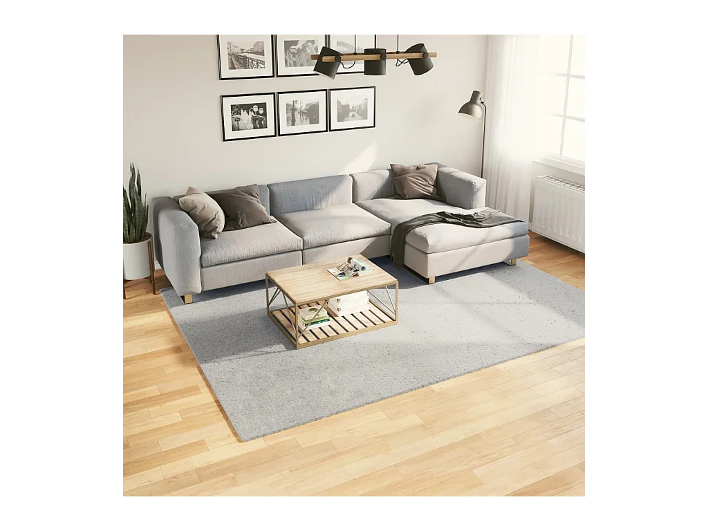 Tapis HUARTE à poils courts doux et lavable gris 200x280 cm QBH23612