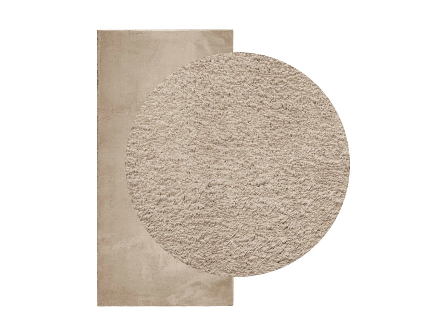 Tapis HUARTE à poils courts doux et lavable sable 100x200 cm QBH84660