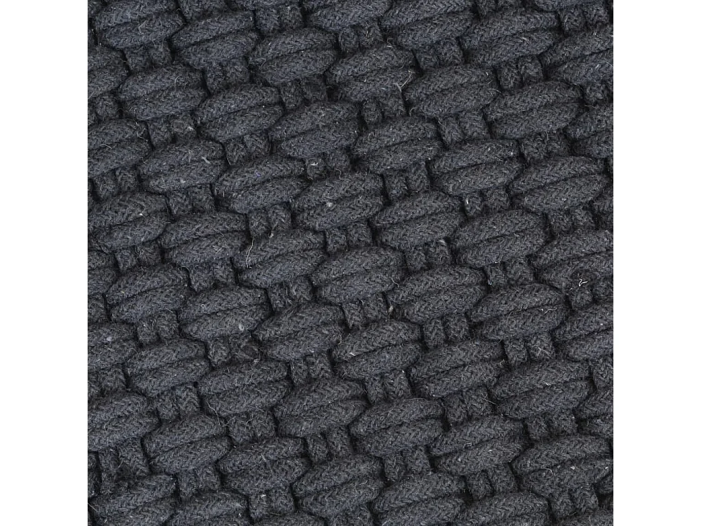 Vloerkleed rechthoekig 200x300 cm katoen antracietkleurig NL749497