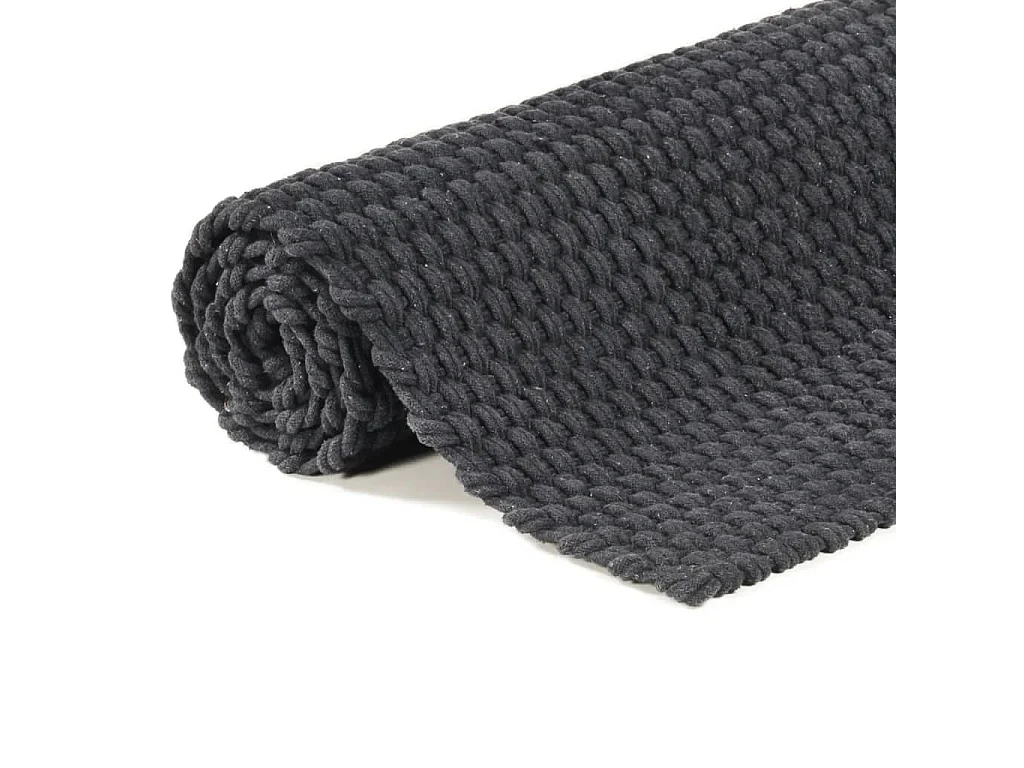 Tapis rectangulaire Anthracite 200x300 cm Coton QBH56785