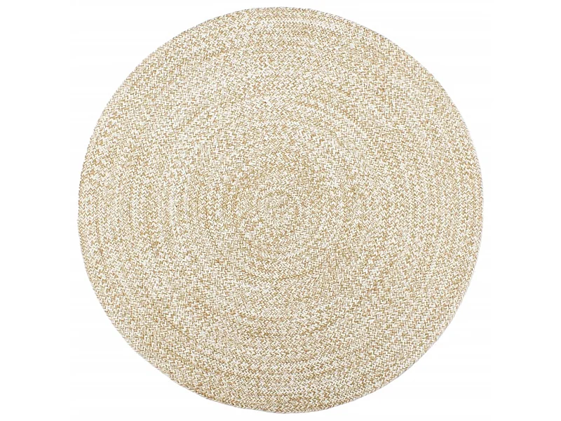 Vloerkleed handgemaakt 240 cm jute wit en bruin NL494554