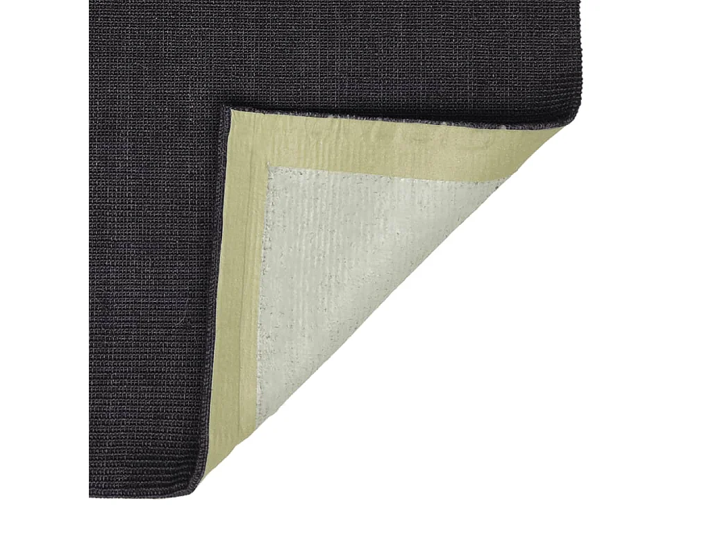 Vloerkleed 80x300 cm natuurlijk sisal zwart NL171454