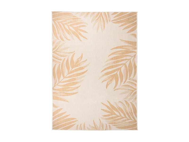 Tapete de tecido plano para exterior 200x280 cm padrão folhas PT524285