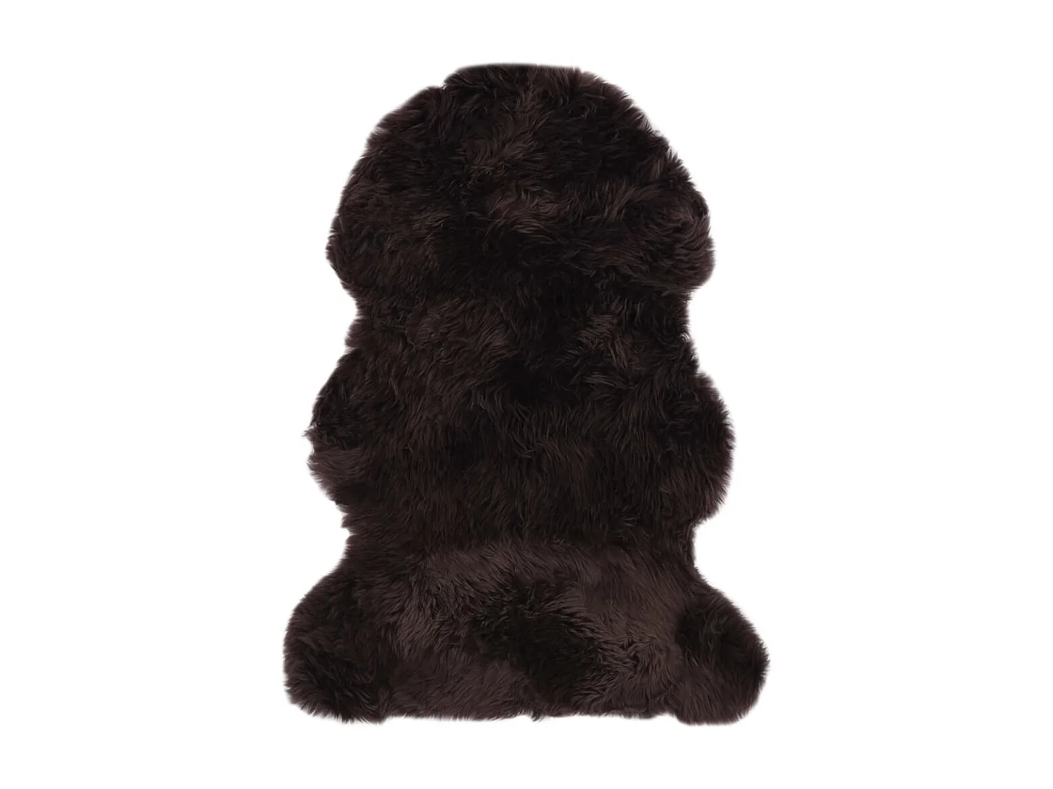 Tapete em pele de carneiro 60x90 cm castanho PT337641