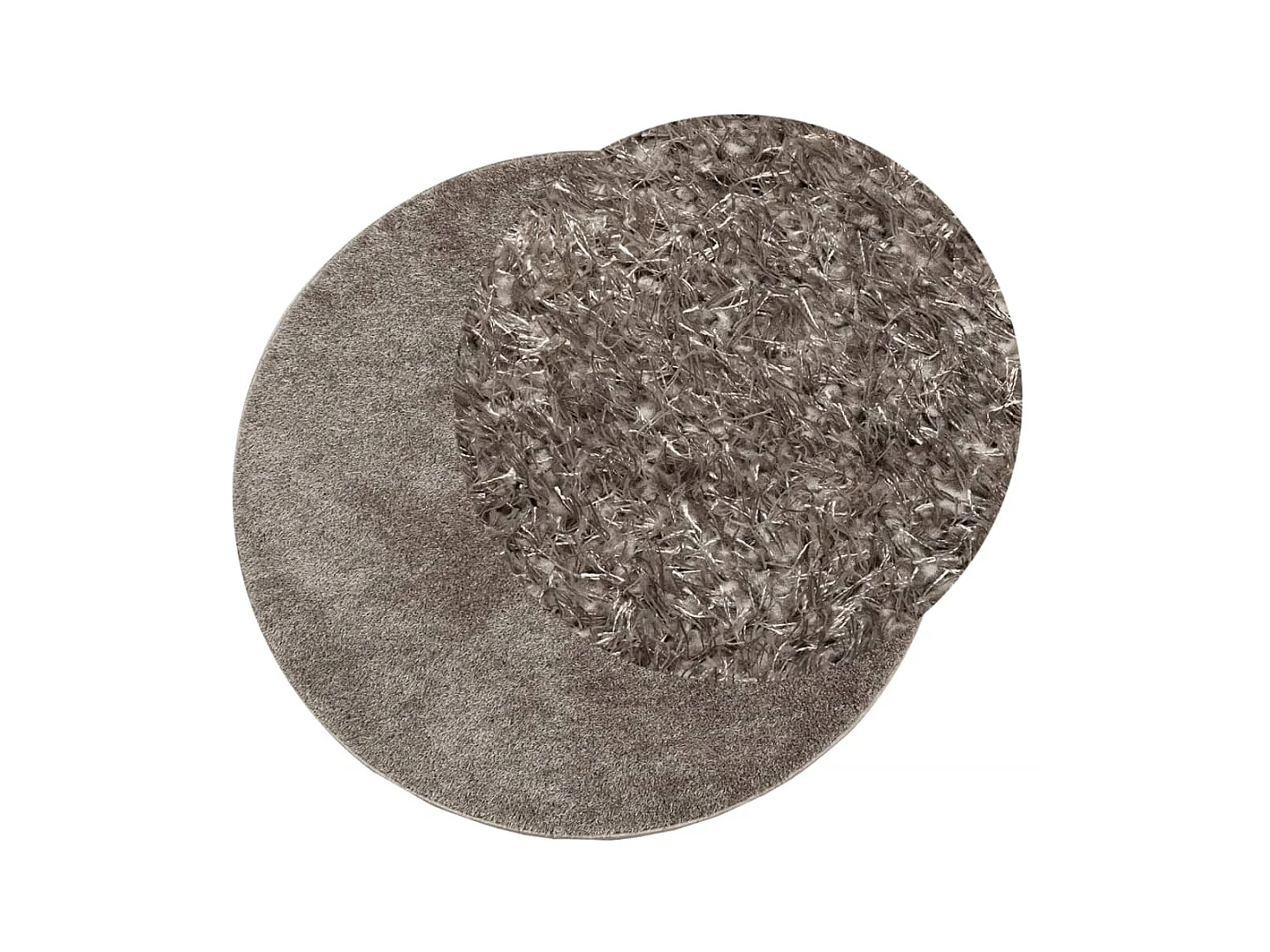 Alfombra pelo largo aspecto brillante ISTAN gris Ø 200 cm ES78030