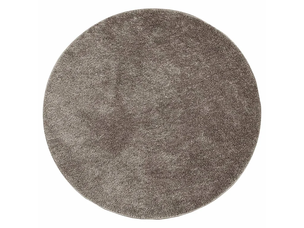 Tapis ISTAN à poils longs aspect brillant gris Ø 200 cm QBH29079