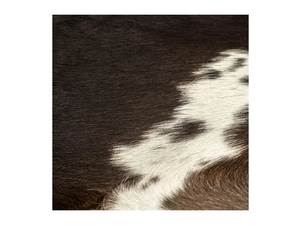 Tapis en peau de vache véritable noir 180x220 cm QBH37063