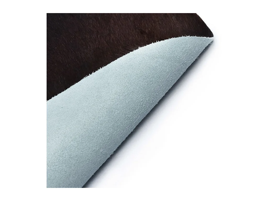 Tapis en peau de vache véritable noir 180x220 cm QBH37063