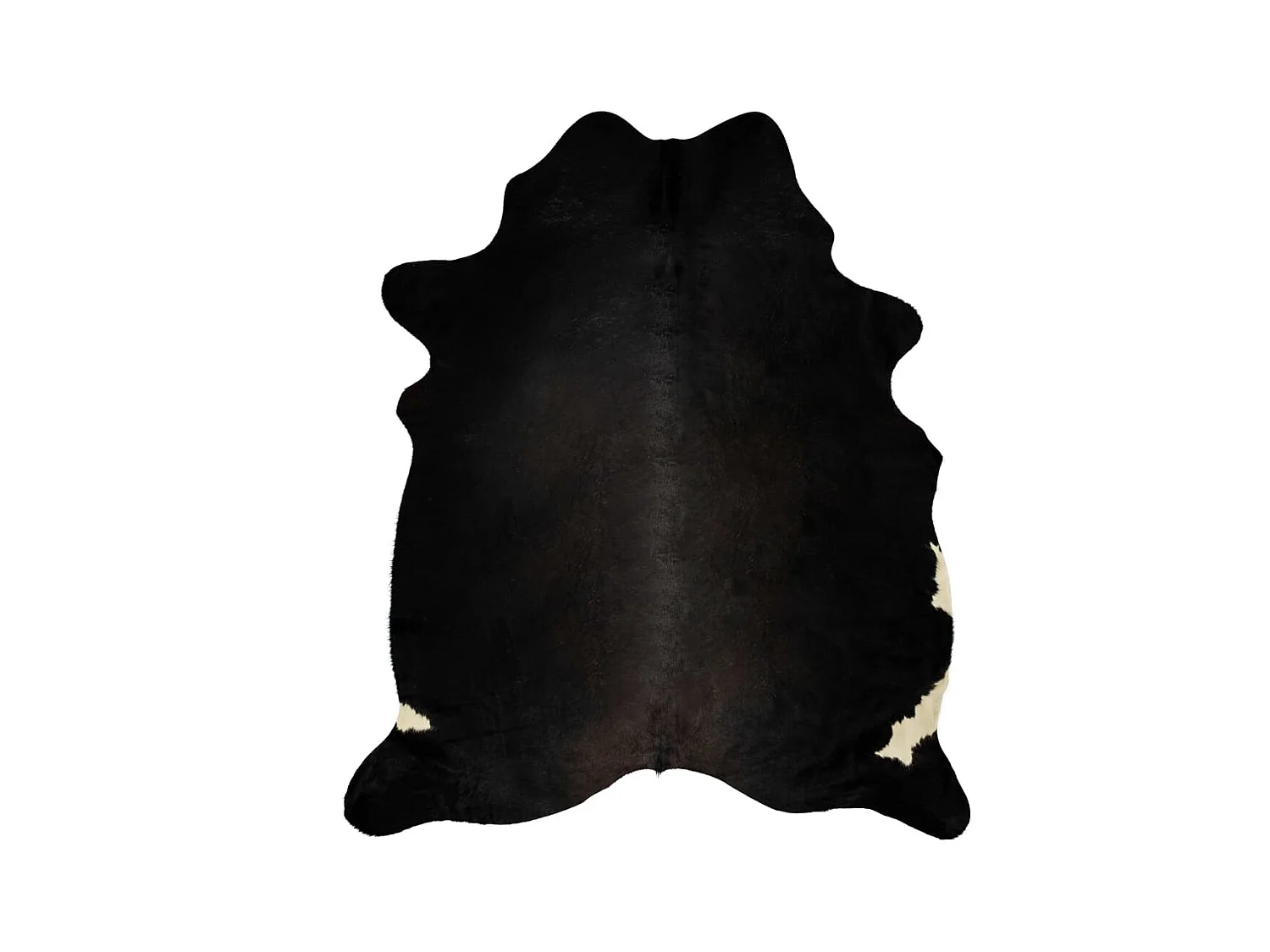Tapis en peau de vache véritable noir 180x220 cm QBH37063