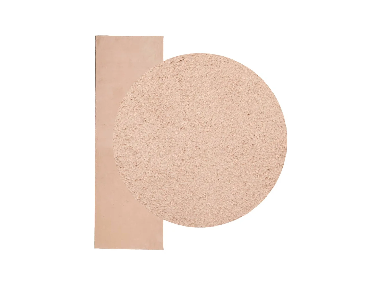 Alfombra de pelo corto suave lavable HUARTE rosado 80x250 cm ES44893