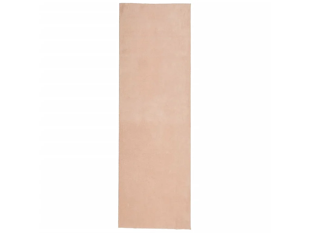 Alfombra de pelo corto suave lavable HUARTE rosado 80x250 cm ES44893