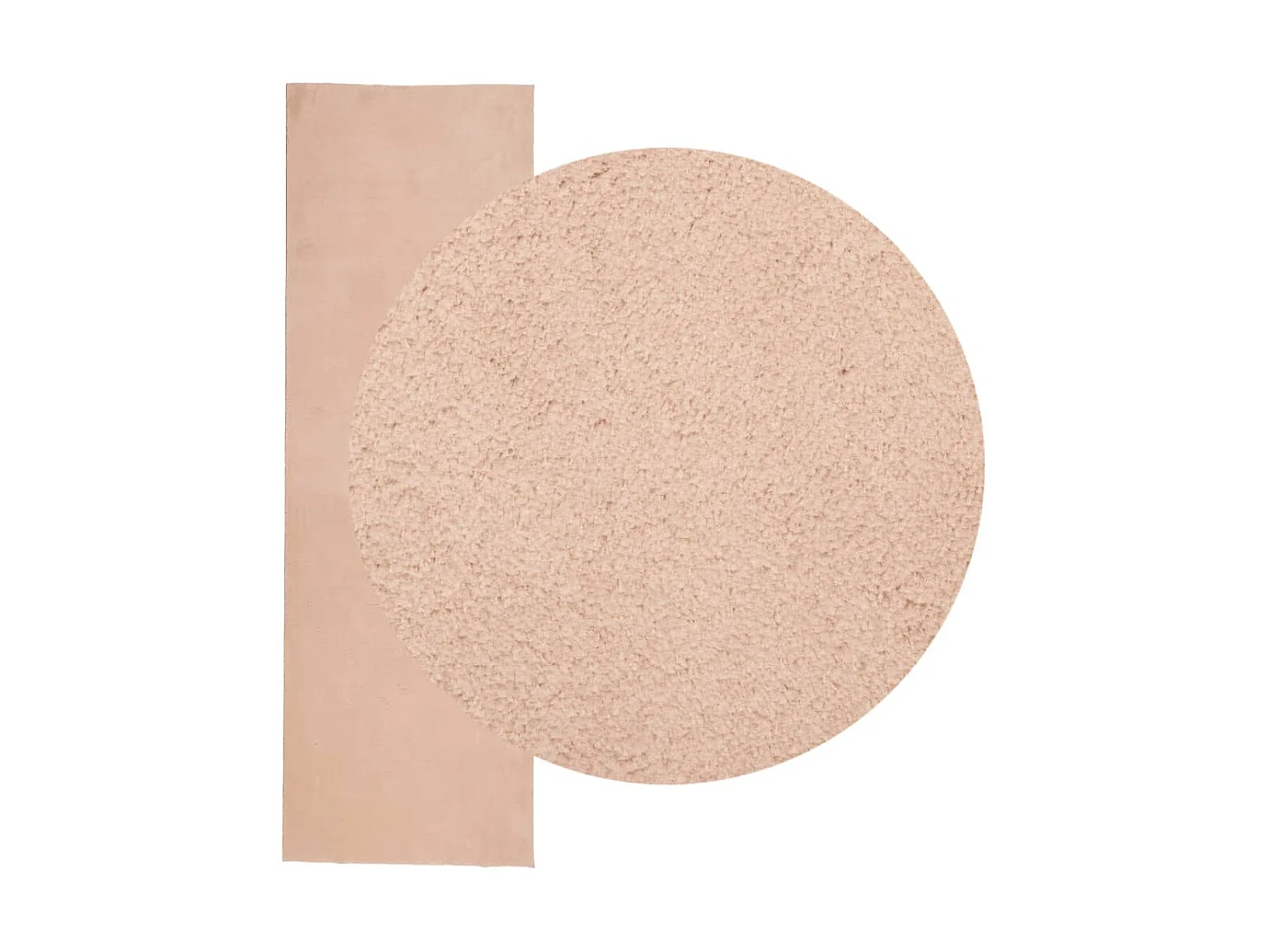 Alfombra de pelo corto suave lavable HUARTE rosado 80x250 cm ES44893