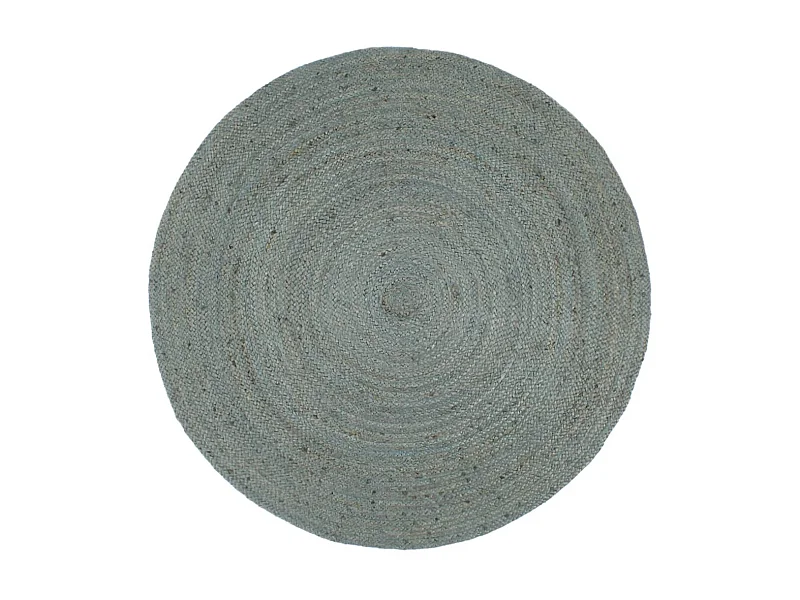 Vloerkleed handgemaakt rond 150 cm jute olijfgroen NL621642