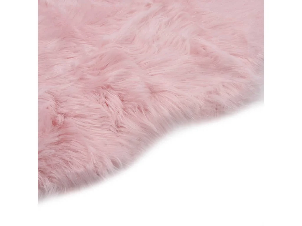 Tapis 60 x 90 cm Peau de mouton synthétique Rose QBH70646
