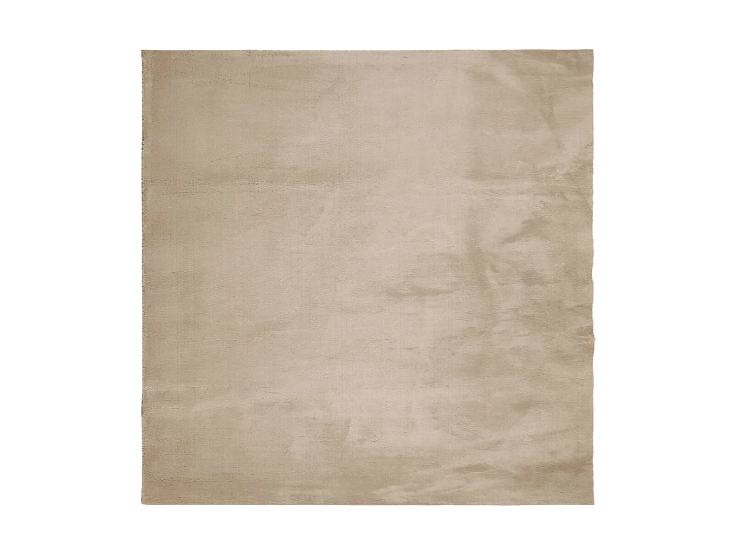 Tapis HUARTE à poils courts doux et lavable sable 120x120 cm QBH36164