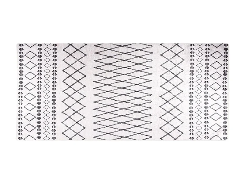 Tapis lavable antidérapant 80x300 cm Noir et blanc QBH89418
