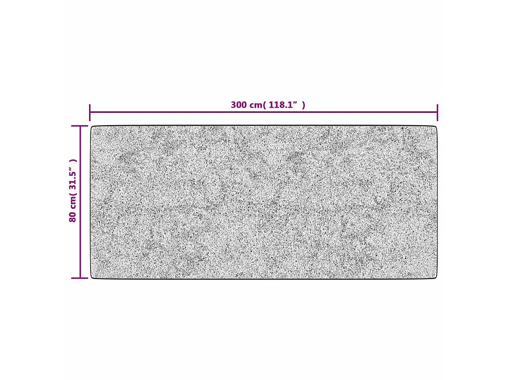 Tapis lavable antidérapant 80x300 cm Noir et blanc QBH89418