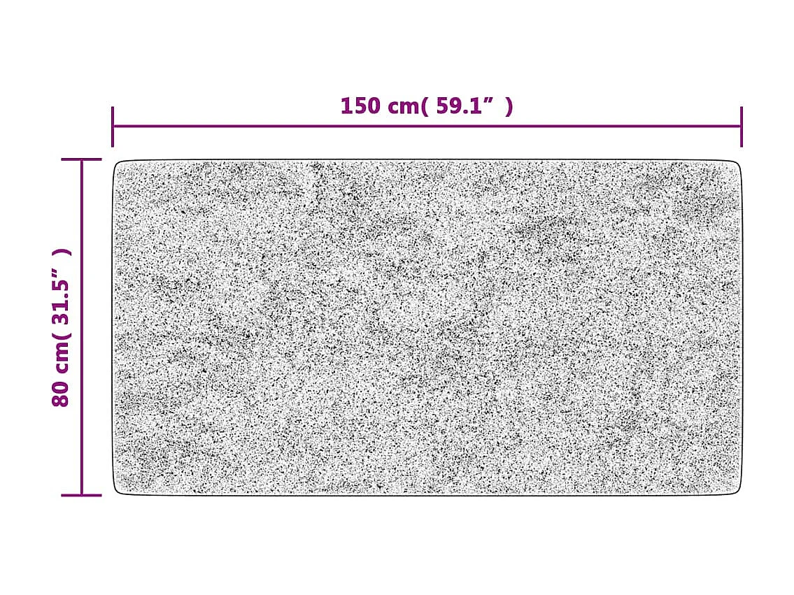 Tapis lavable antidérapant 80x150 cm Gris QBH31490