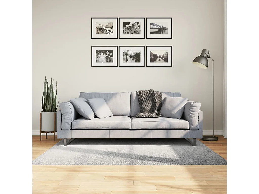 Tapis IZA poils courts style scandinave gris 120x170 cm QBH32753