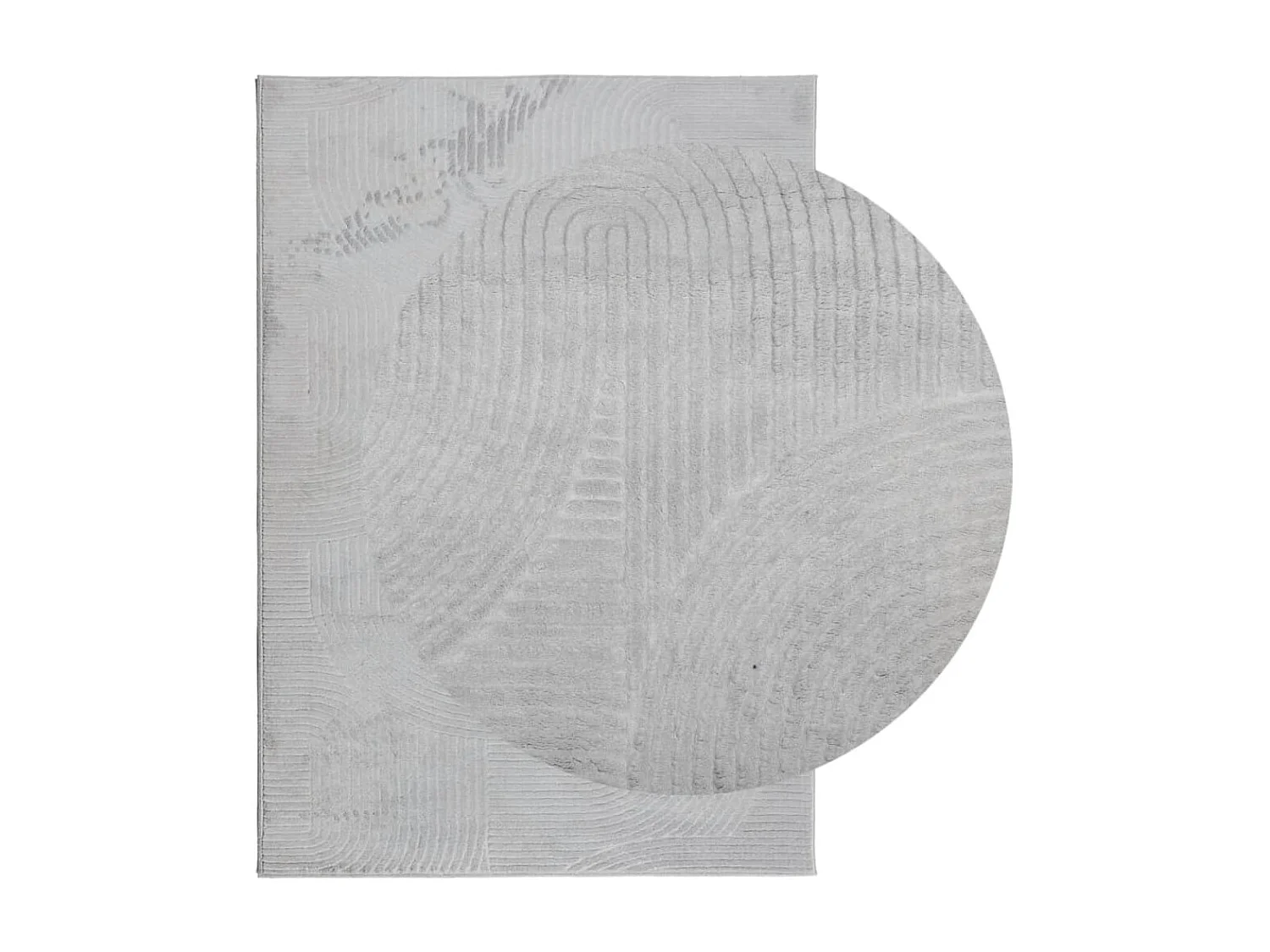 Tapis IZA poils courts style scandinave gris 120x170 cm QBH32753