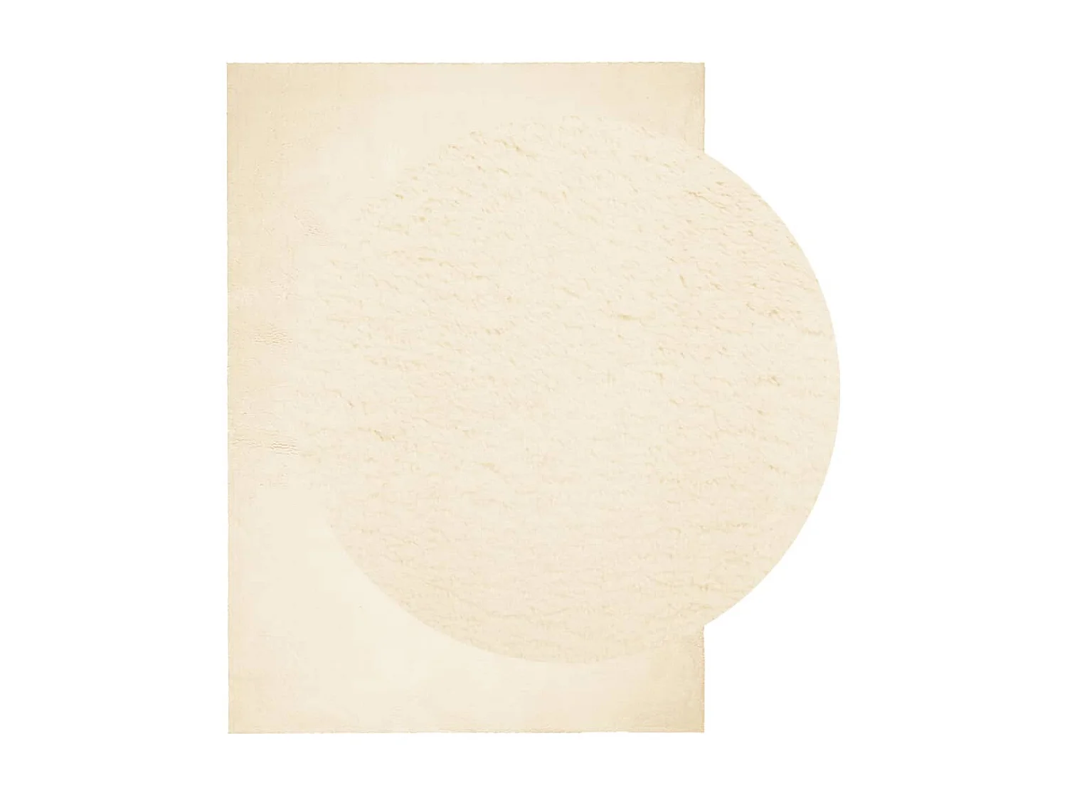 Alfombra de pelo corto suave lavable HUARTE crema 160x230 cm ES11921