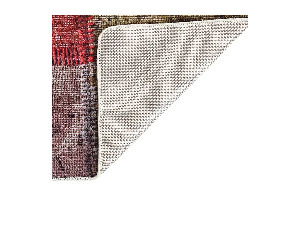 Tapete lavável antiderrapante 120x180 cm patchwork multicor PT133558