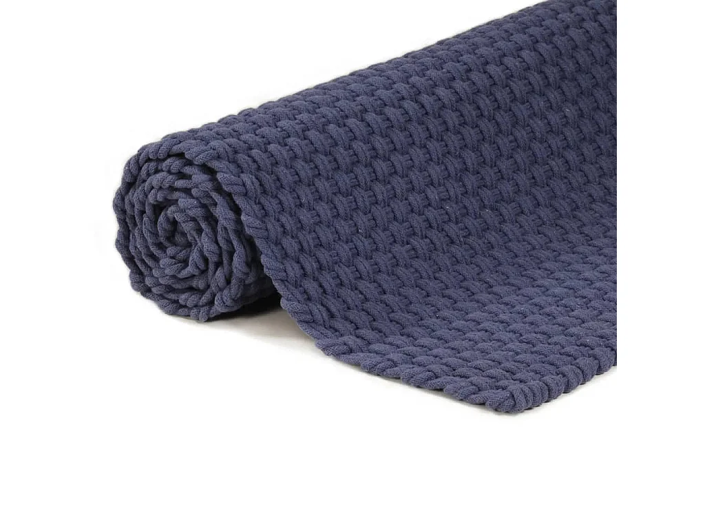 Vloerkleed rechthoekig 160x230 cm katoen marineblauw NL103001