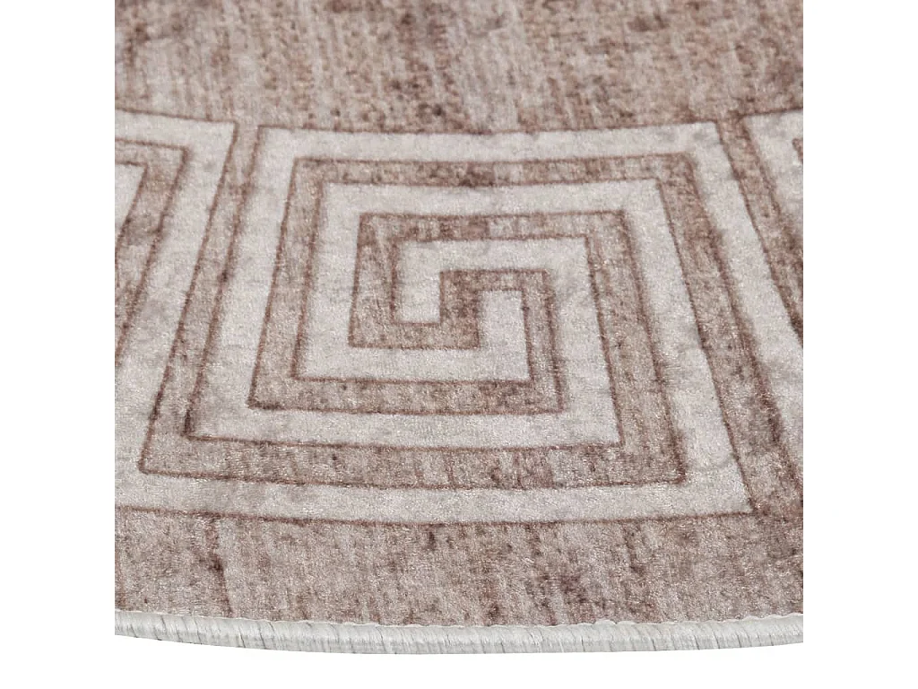 Vloerkleed wasbaar anti-slip 120 cm beige NL538944