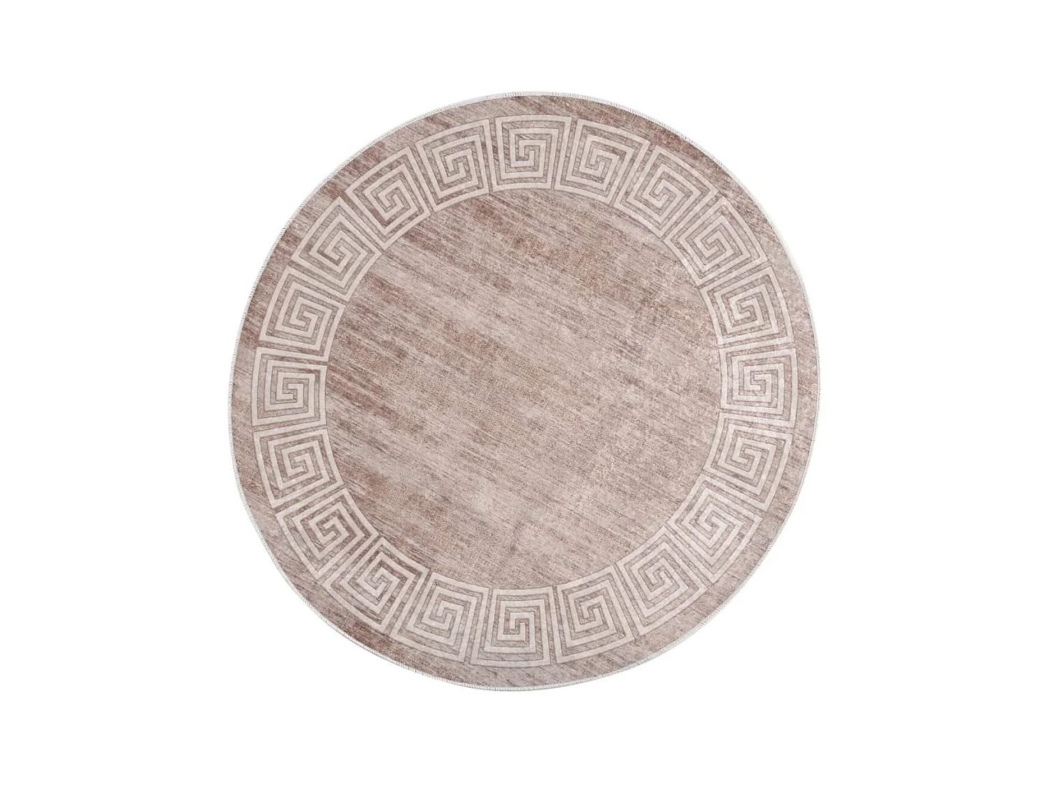 Tapis lavable antidérapant φ120 cm Beige QBH35587