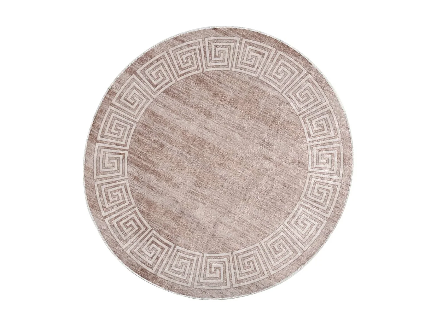 Tapis lavable antidérapant φ120 cm Beige QBH35587