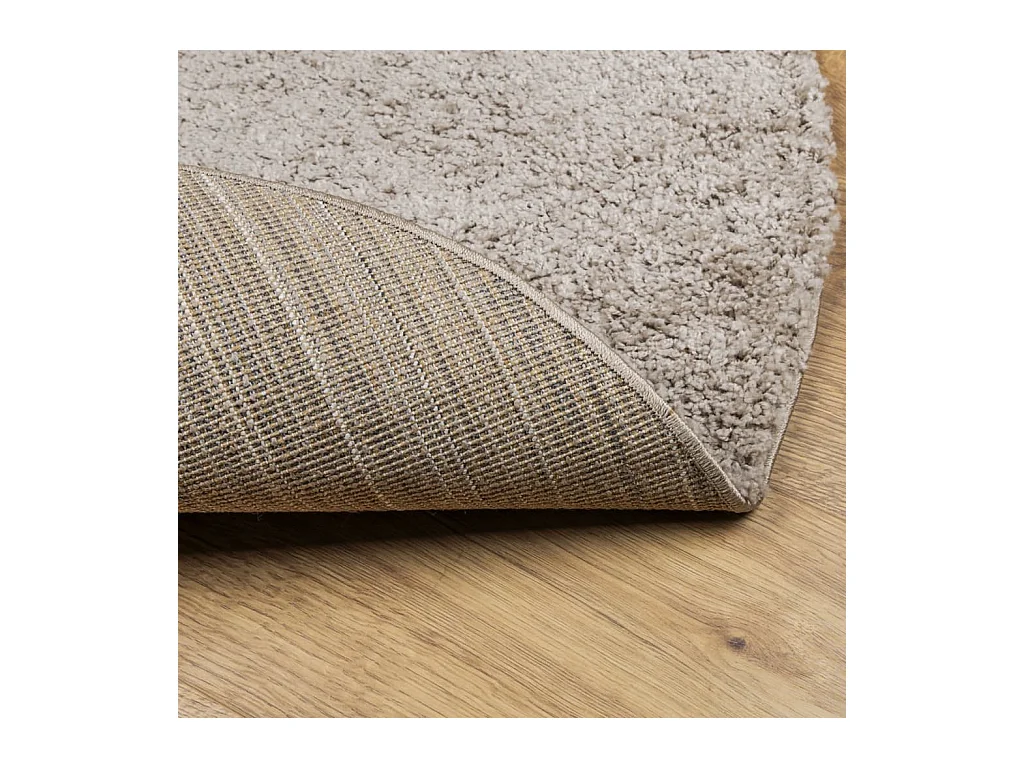 Tapete shaggy de pelo alto PAMPLONA Ø 80 cm bege PT170779
