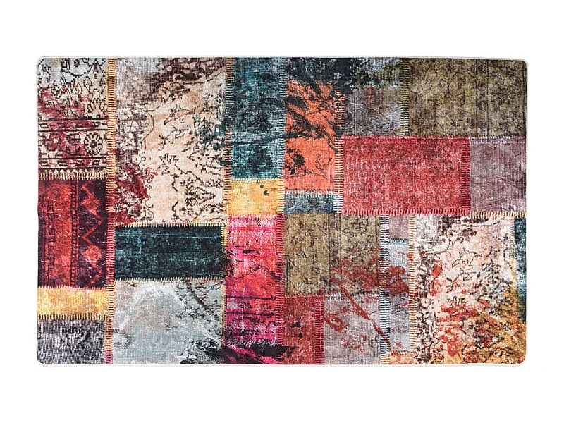 Tapis lavable antidérapant Patchwork 160x230 cm Multicolore QBH59863