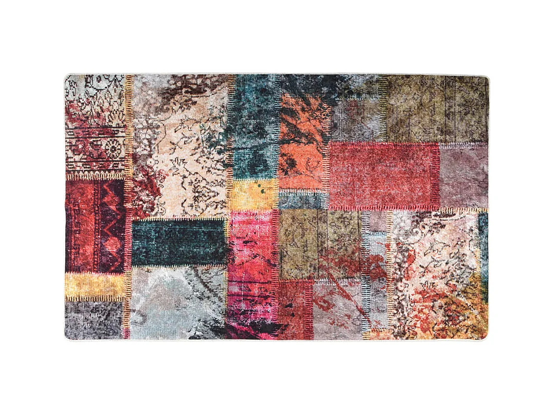 Tapis lavable antidérapant Patchwork 160x230 cm Multicolore QBH59863