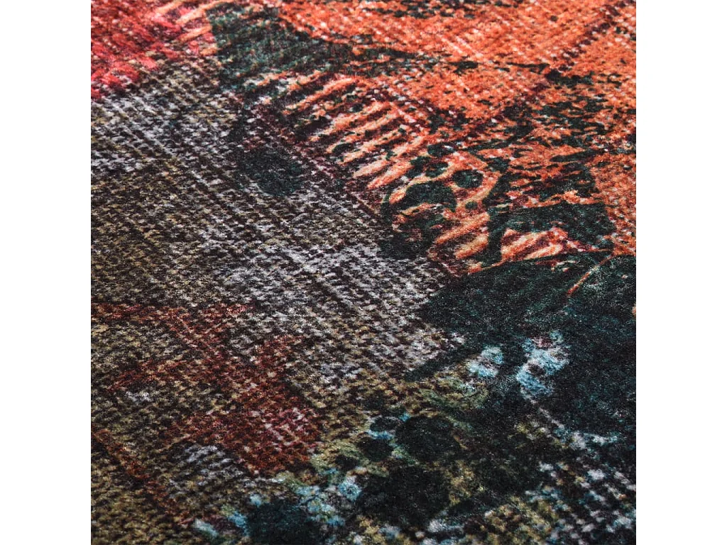 Vloerkleed wasbaar anti-slip patchwork 160x230 cm meerkleurig NL604676