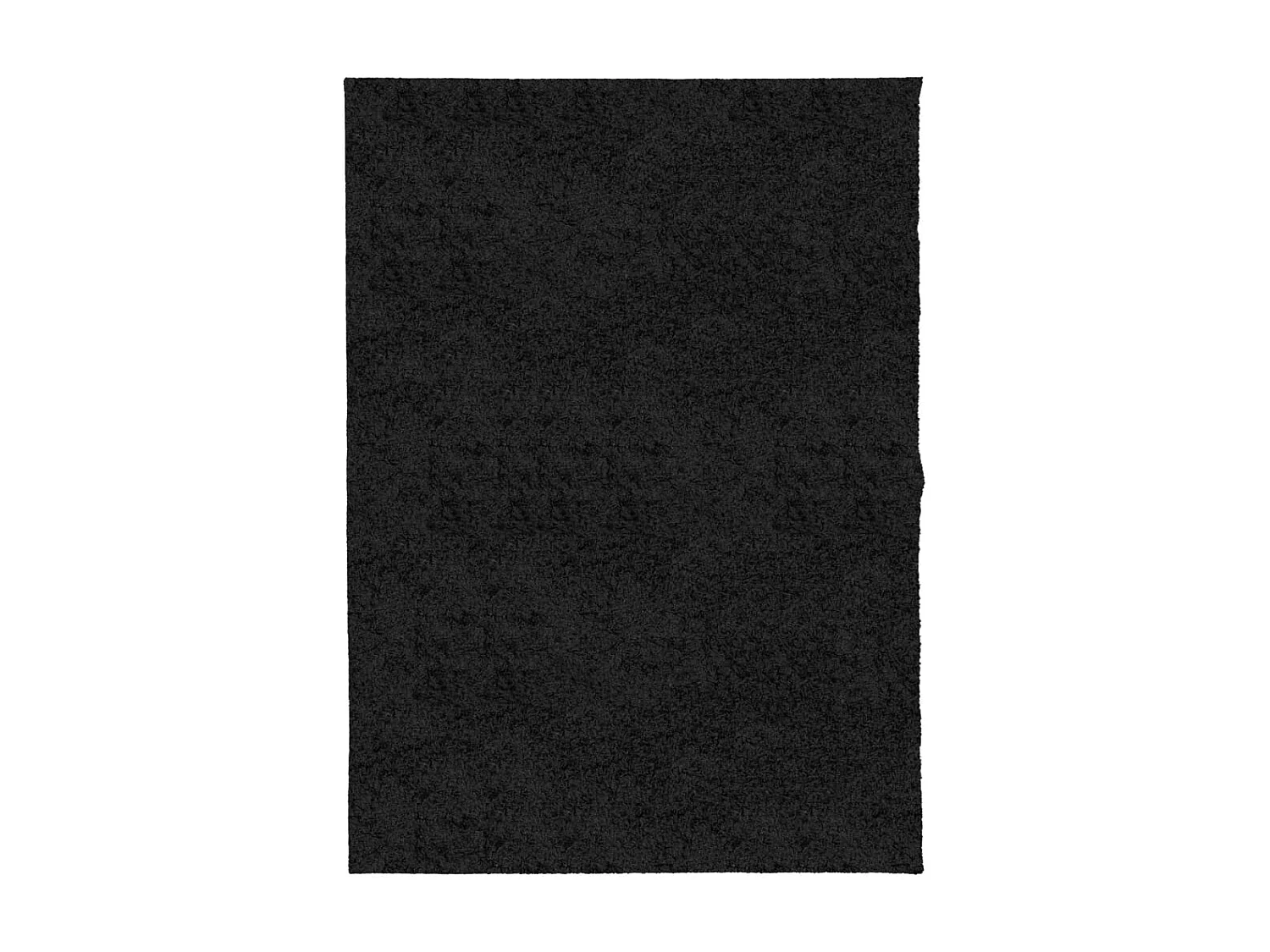Tapis shaggy à poils longs moderne noir 140x200 cm QBH75318