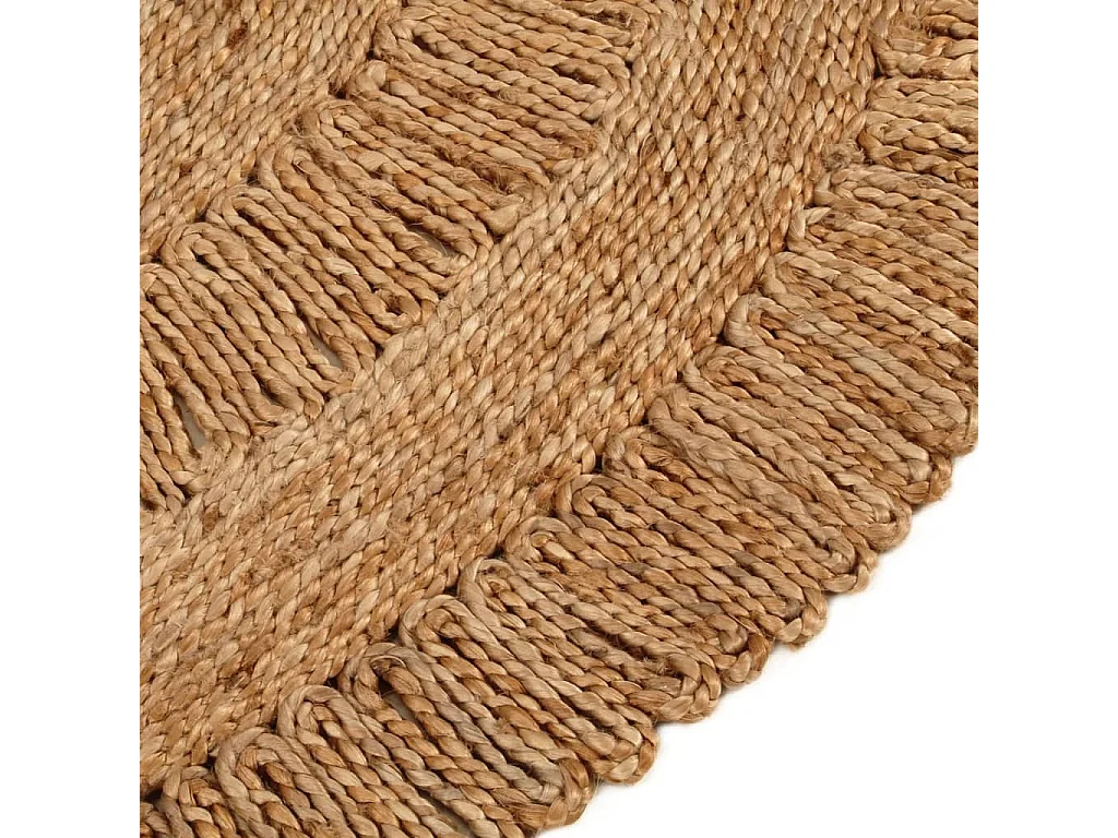 Tapis Jute tressé à la main 120 cm Rond QBH73134